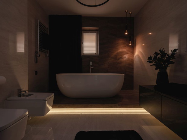 Kolory lasu w mieszkaniu w Suchedniowie, projekt: Kaza Interior Design