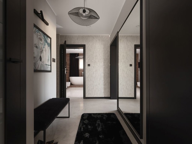 Kolory lasu w mieszkaniu w Suchedniowie, projekt: Kaza Interior Design