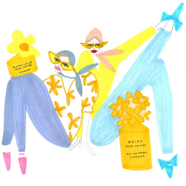 Rysunki Karoliny Pawelczyk w kampanii Marc Jacobs Fragrances