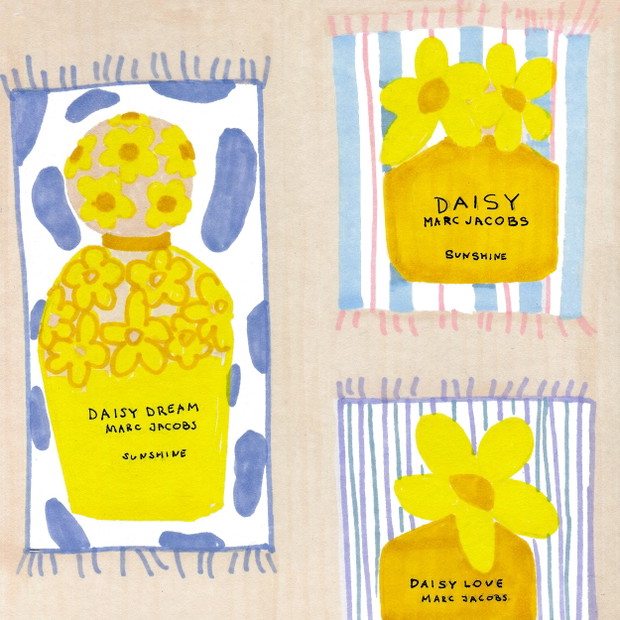 Rysunki Karoliny Pawelczyk w kampanii Marc Jacobs Fragrances