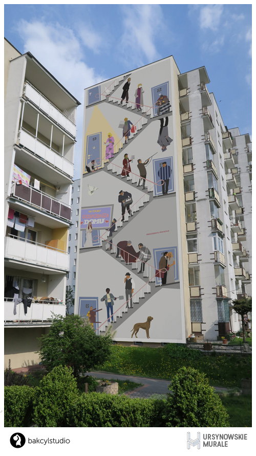 Mural upamiętniający serial Alternatywy 4