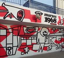 Nowy mural przy metrze Centrum