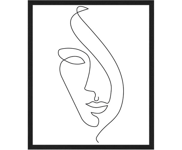 Oprawiony druk cyfrowy Abstract Face, 579,90 zł, WestwingNow