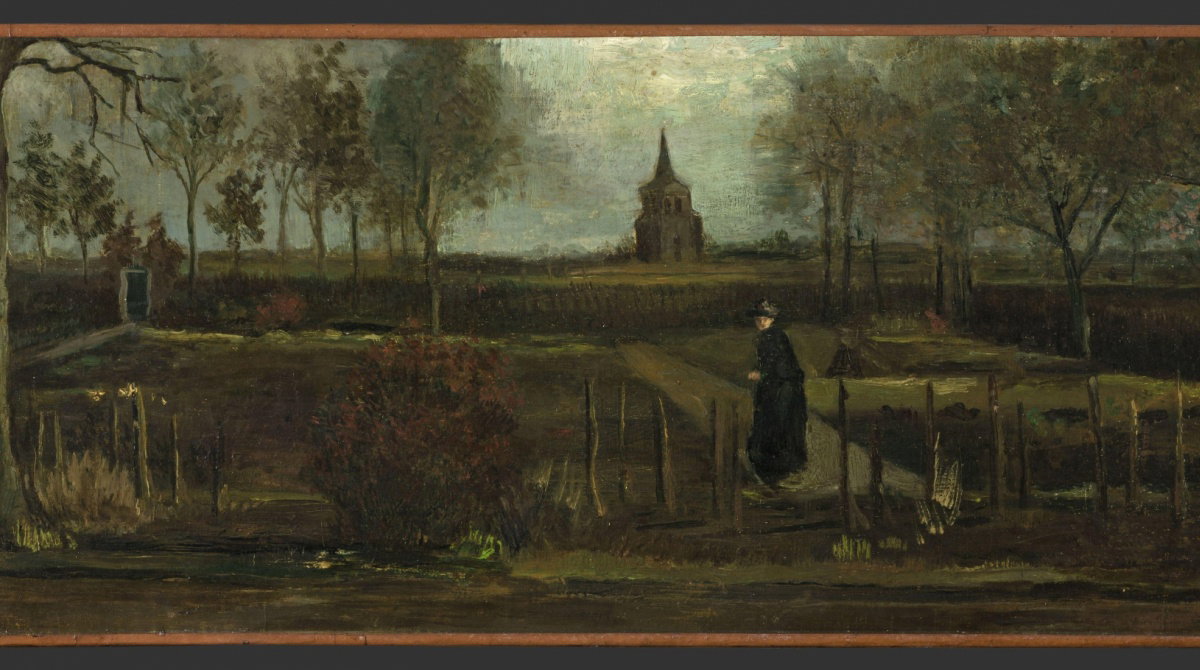 "Wiosenny ogród" ("The Parsonage Garden at Nuenen in Spring"), Vincent van Gogh