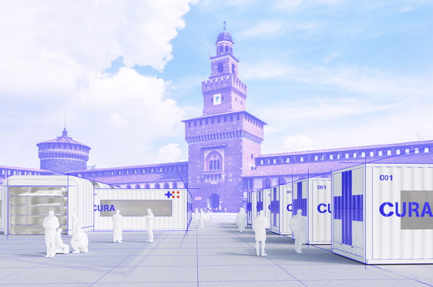 CURA - przenośny szpital dla pacjentów z koronawirusem, projekt: Carlo Ratti Associati