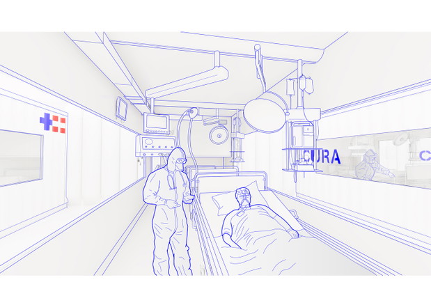 CURA - przenośny szpital dla pacjentów z koronawirusem, projekt: Carlo Ratti Associati