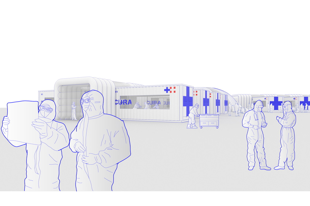 CURA - przenośny szpital dla pacjentów z koronawirusem, projekt: Carlo Ratti Associati