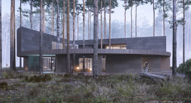 Circle Wood , dom jak pień, projekt: Przemek Olczyk / Mobius Architekci
