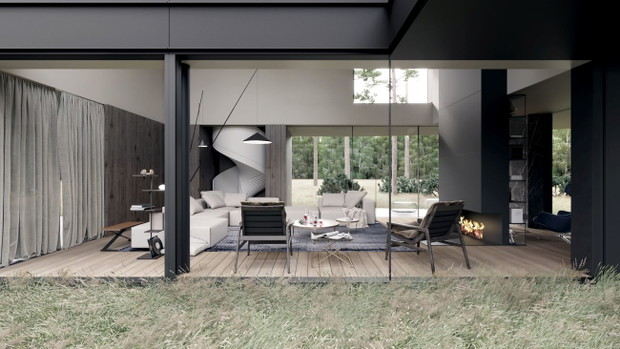 Circle Wood , dom jak pień, projekt: Przemek Olczyk / Mobius Architekci