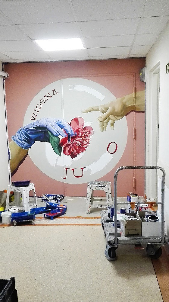 Mural w szpitalu MSWiA, Beata Śliwińska, Barrakuz