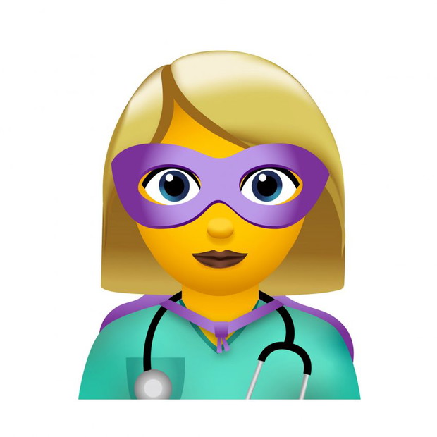Emoji związane z epidemią koronawirusa, projekt: &Walsh