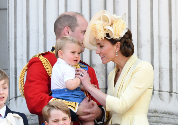 Książę William, Kate Middleton i książę Louis, 2019 rok.