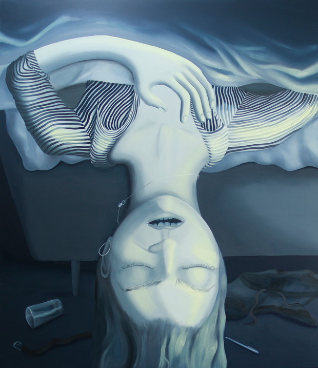 Karolina Jabłońska, Autoportret śpiąca, 2020, galeria Raster