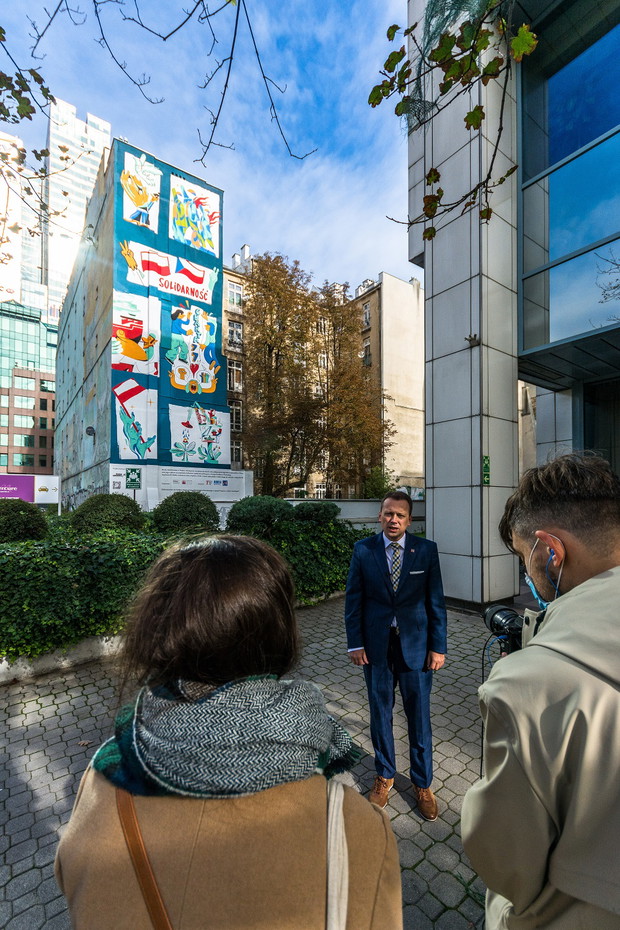Mural „Ściana kultury” w Warszawie
