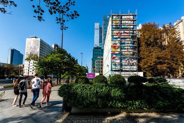 Mural „Ściana kultury” w Warszawie