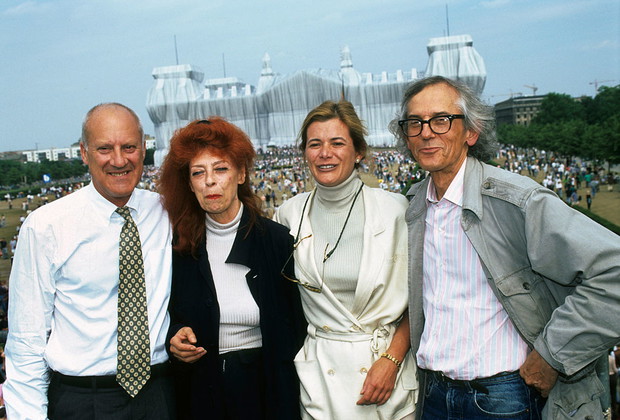 Christo, Jeanne-Claude i Norman Foster z małżonką