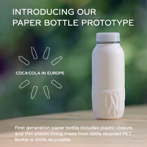Pierwsza papierowa butelka od Coca-cola