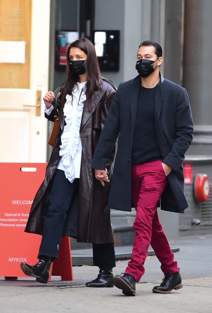 Katie Holmes w skórzanym płaszczu od polskiej projektantki [ELLE Spy]
