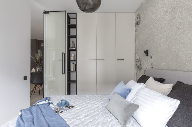 35 metrów kwadratowych przy Grzybowskiej w Warszawie, projekt wnętrza: Architekt wnętrz Ula Matthews, Decoroom, projekt kuchni i zabudowy meblowej: Architekt wnętrz Katarzyna Fotek, Decoroom