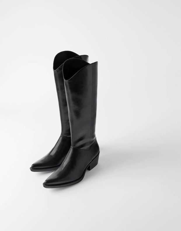 Wyprzedaż Zara 2020: BOTKI NA OBCASIE W STYLU KOWBOJSKIM 139,00 PLN, teraz 99,90 PLN