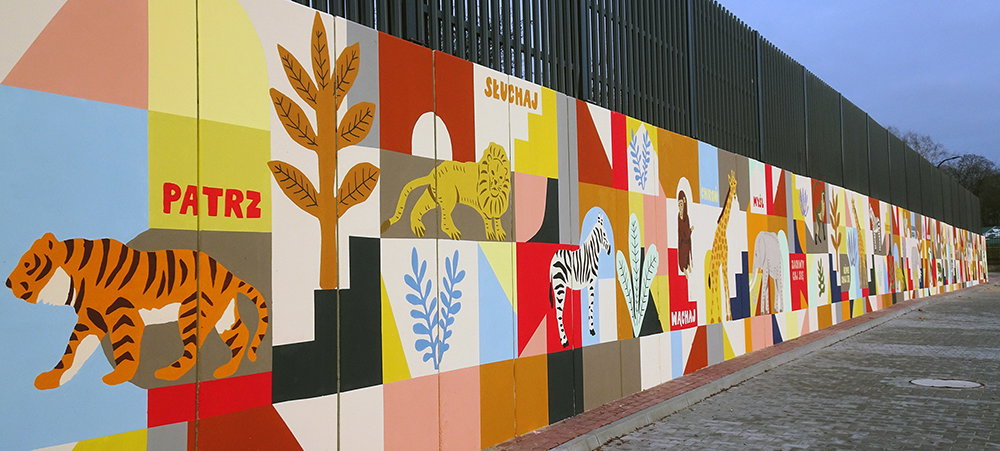 Mural na płockim ZOO, projekt: Galeria Rusz