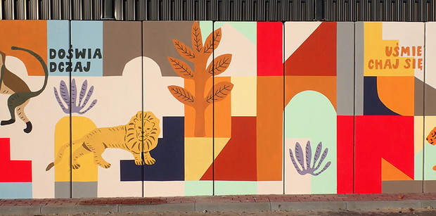 Mural na płockim ZOO, projekt: Galeria Rusz