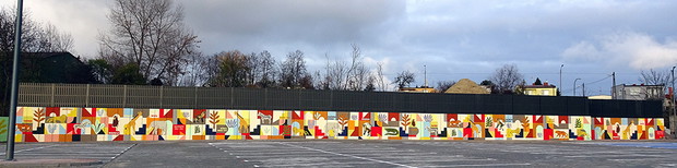 Mural na płockim ZOO, projekt: Galeria Rusz