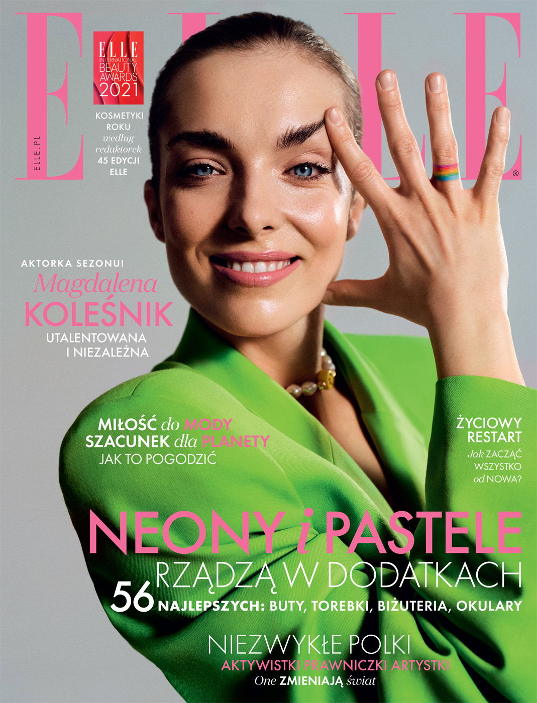 ELLE 4/21, na okładce Magdalena Koleśnik