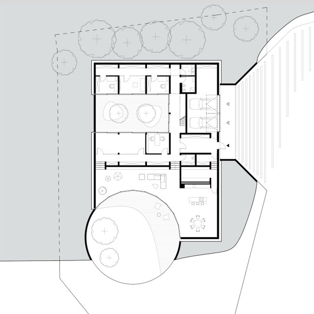 Dom w krajobrazie, projekt Adrian Kasperski Architekt