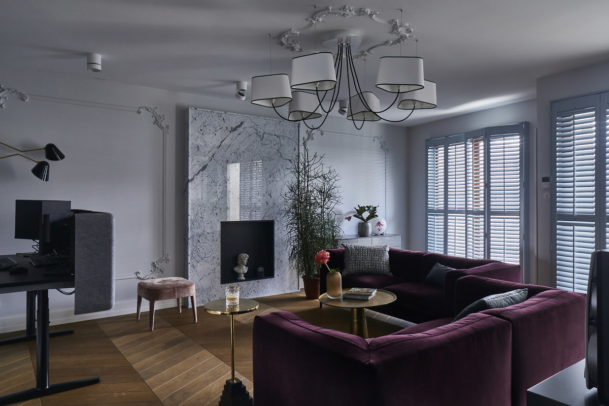 Mieszkanie w kolorze burzowego błękitu, projekt: architekt Anna Koszela