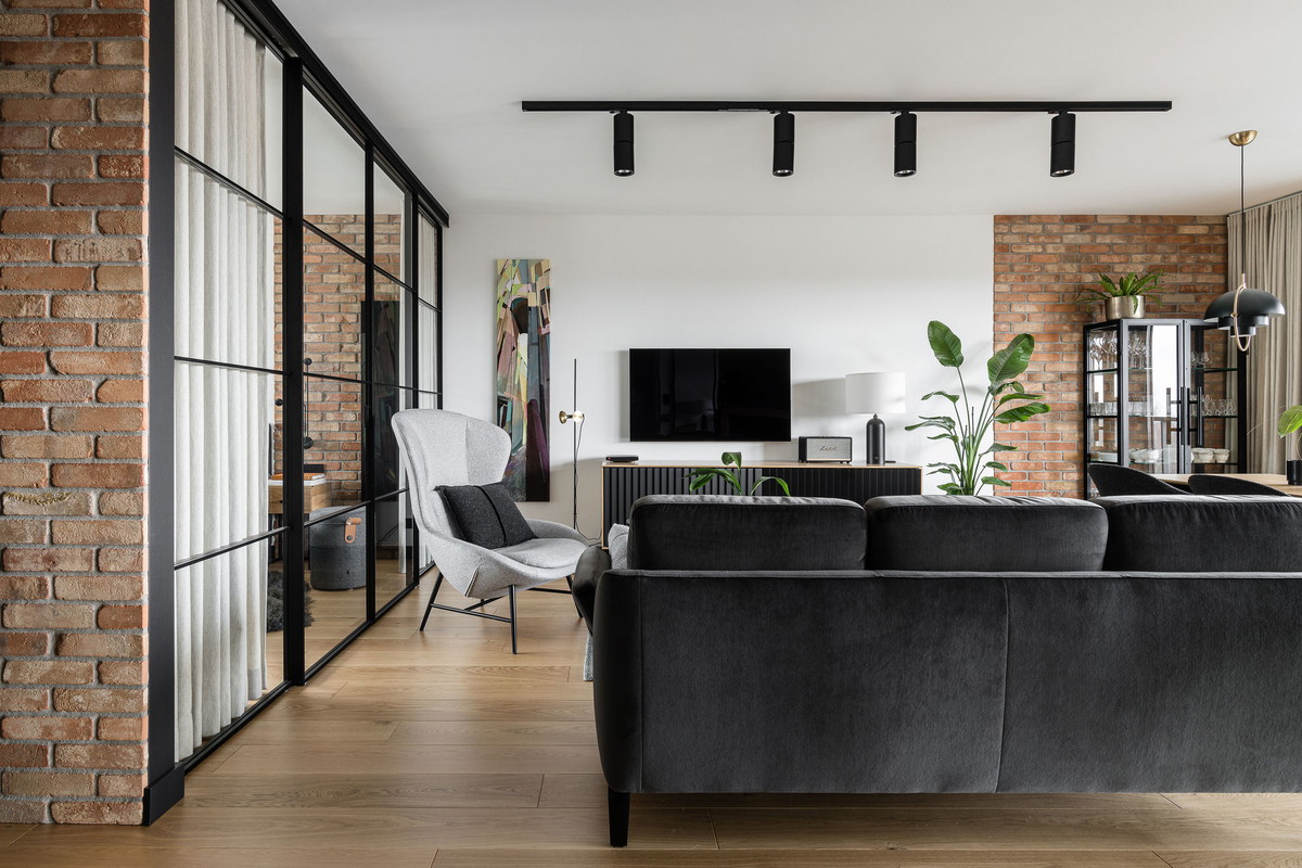 Mieszkanie w industrialnym stylu, projekt: Agata Brach Architekt autorska pracowania projektowa