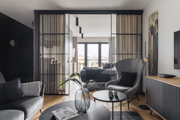 Mieszkanie w industrialnym stylu, projekt: Agata Brach Architekt autorska pracowania projektowa