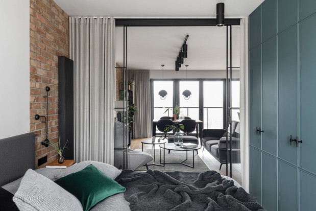 Mieszkanie w industrialnym stylu, projekt: Agata Brach Architekt autorska pracowania projektowa