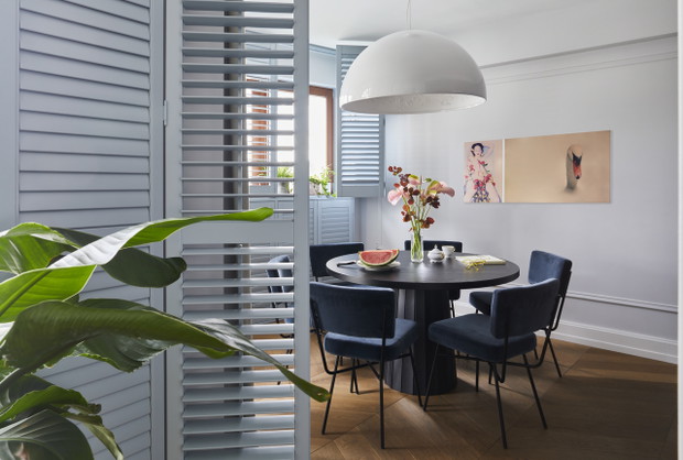 Mieszkanie w kolorze burzowego błękitu, projekt: architekt Anna Koszela