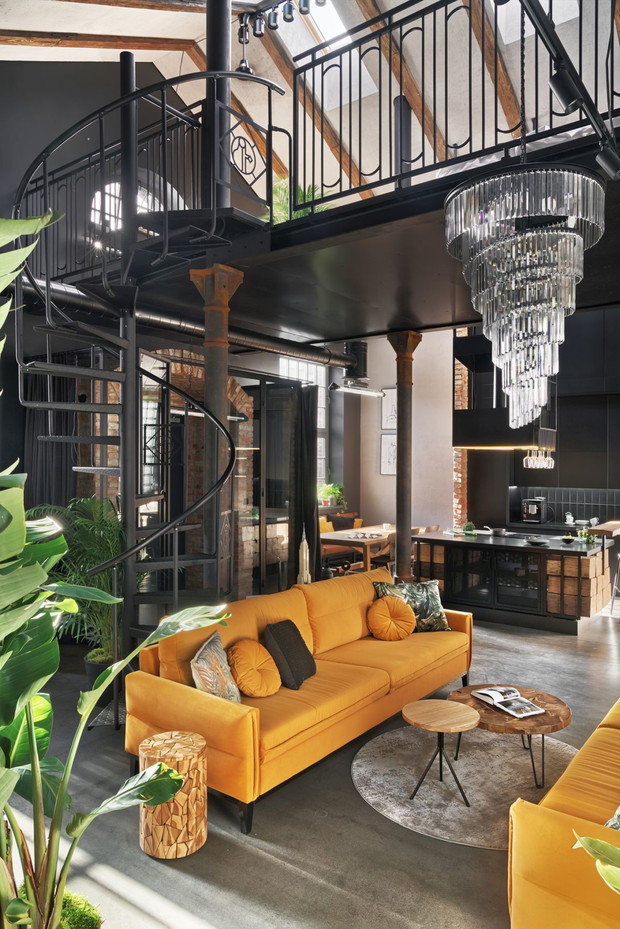 Apartament w starej kuźni w Lesznie, projekt: Jan Sikora