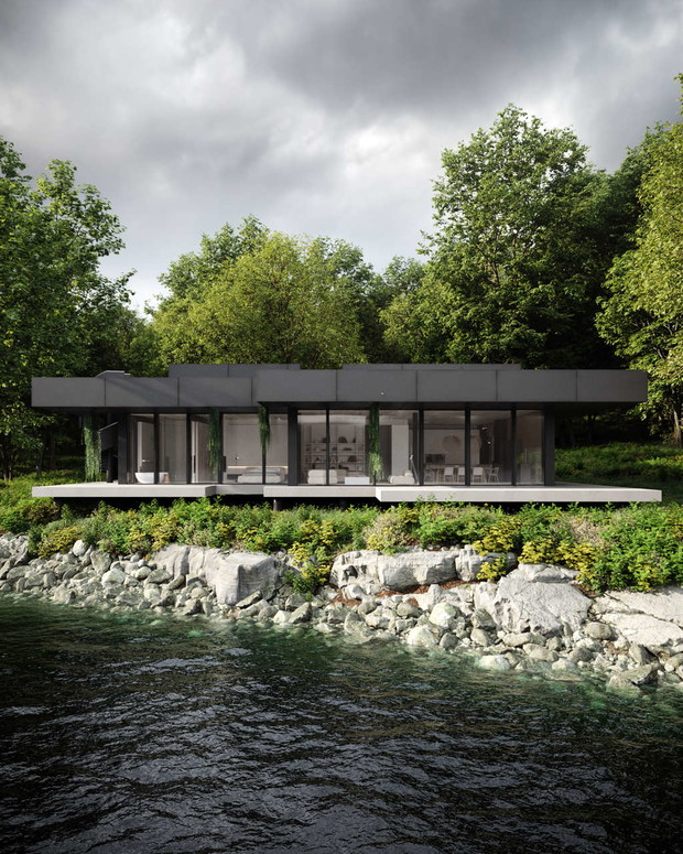 Siedlisko nad wodą, projekt: Studio.O.