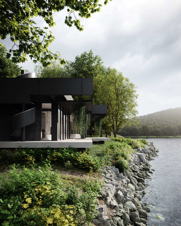 Siedlisko nad wodą, projekt: Studio.O.