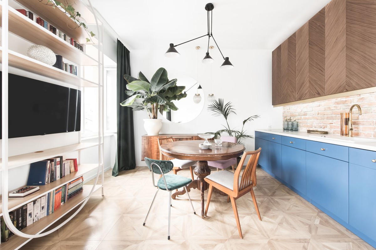 Kawalerka w stylu vintage, projekt: Karol Smagacz