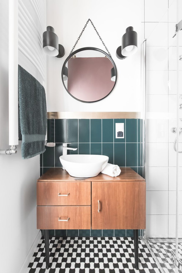 Kawalerka w stylu vintage, projekt: Karol Smagacz