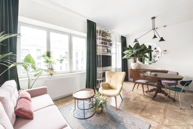 Kawalerka w stylu vintage, projekt: Karol Smagacz
