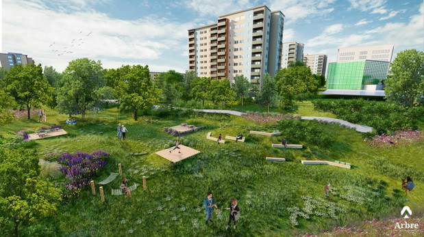 Park w wąwozie Czechów - wizualizacja