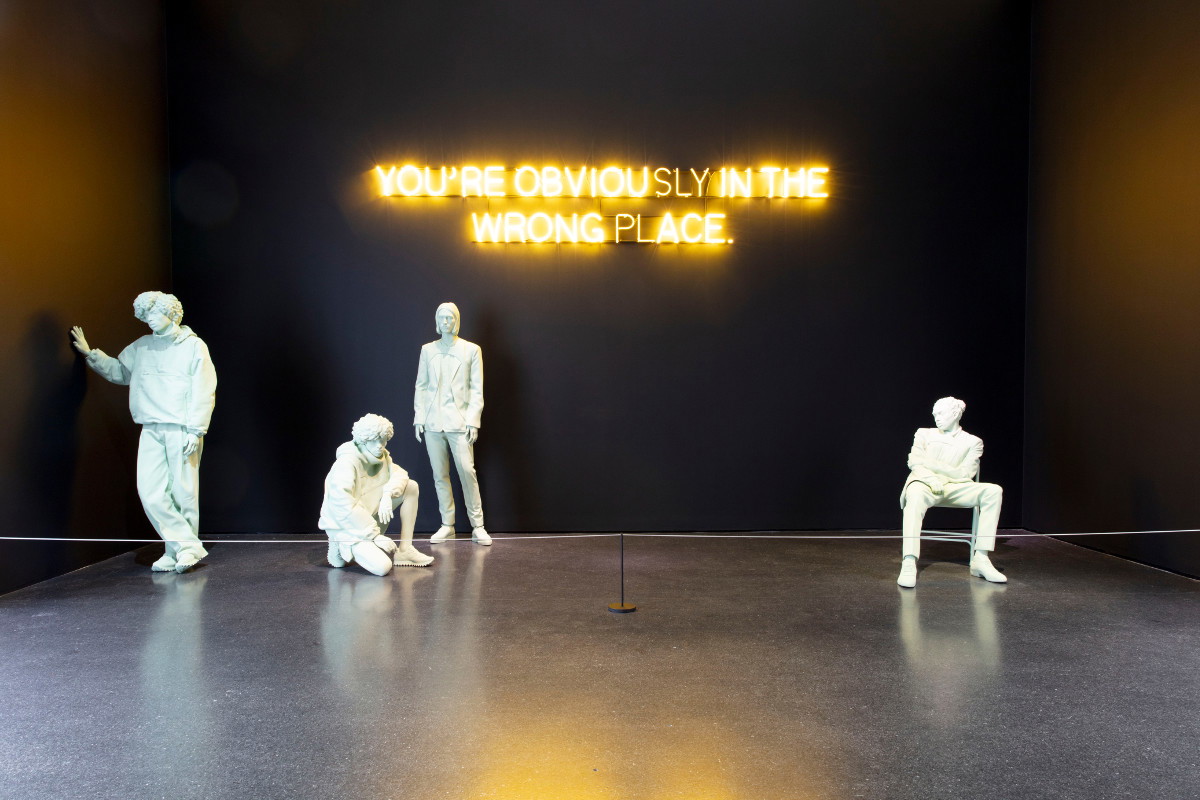 Louis Vuitton Ideation Studio with Creative direction by Virgil Abloh.Mannequins for Men’s Spring–Summer 2019 Collection (“DarkSide of the Rainbow”), 2018.