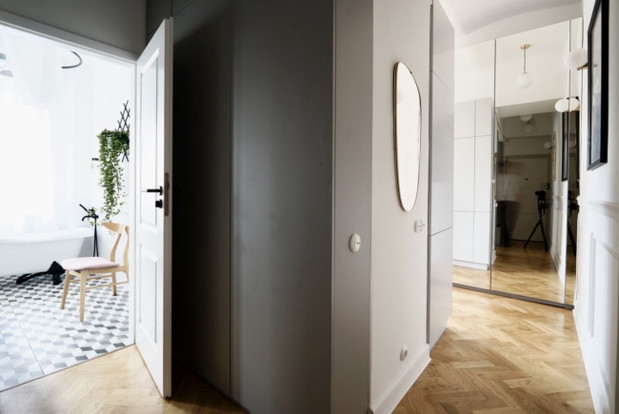 Mieszkanie na Kolonii Wawelberga, projekt pracownia architektoniczna Modullar