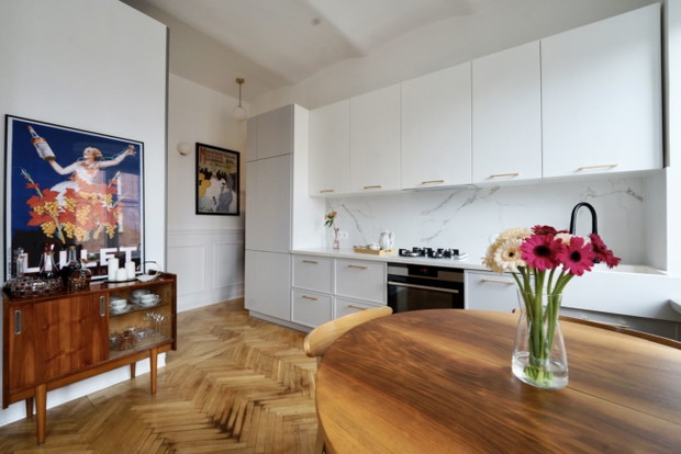 Mieszkanie na Kolonii Wawelberga, projekt pracownia architektoniczna Modullar