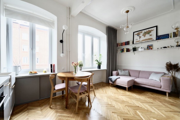 Mieszkanie na Kolonii Wawelberga, projekt pracownia architektoniczna Modullar