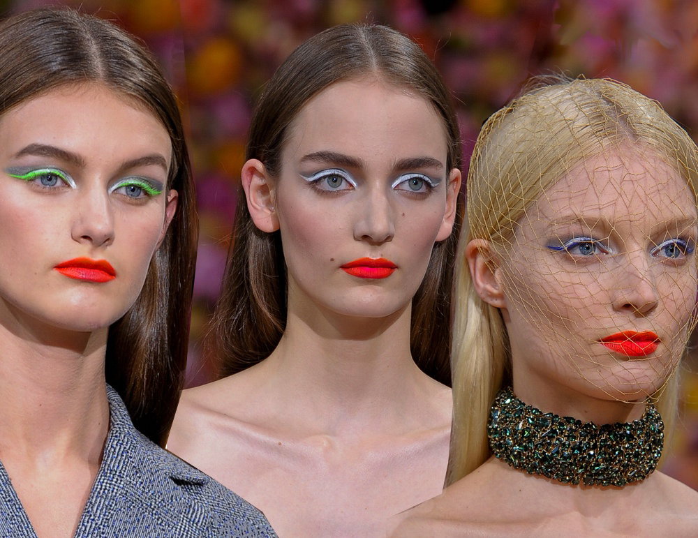 Make up z pokazu Dior haute couture jesień-zima 2012/2013/ kolaż elle.pl, Imaxtree