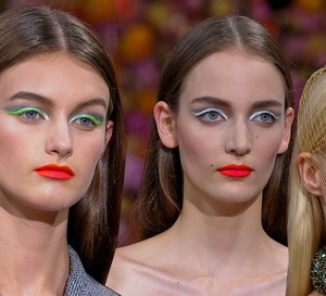 Make up z pokazu Dior haute couture jesień-zima 2012/2013/ kolaż elle.pl, Imaxtree
