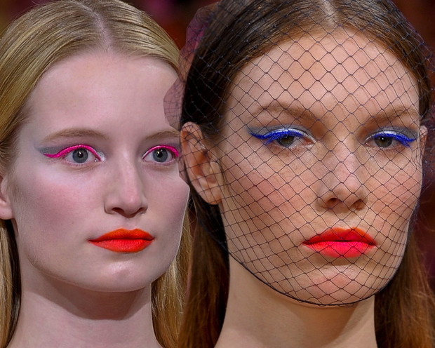 Make up z pokazu Dior haute couture jesień-zima 2012/2013/ kolaż elle.pl, Imaxtree
