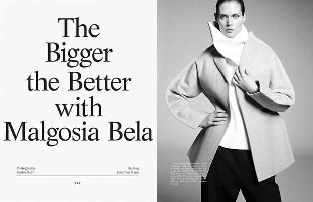 Małgosia Bela w męskiej sesji w Gentlewoman jesień 2012