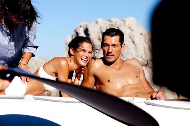 Kulisy kampanii Dolce & Gabbana Light Blue 2013 z Biancą Balti i Davidem Gandy, fot. via Bianca Balti official FB